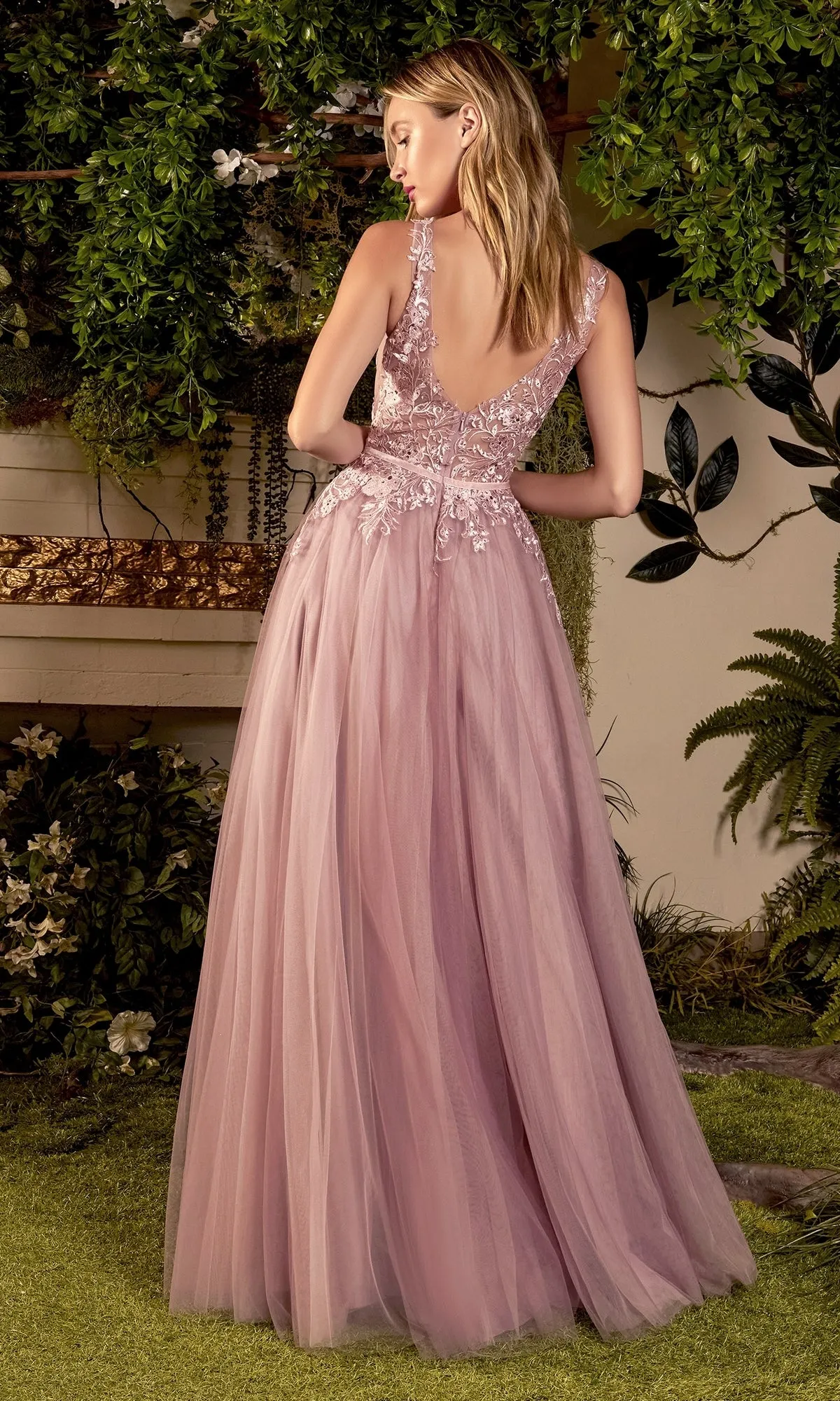 Sheer-Lace Bodice Long Prom Ball Gown A1045 sold by PromGirl product image thumbnail 2
