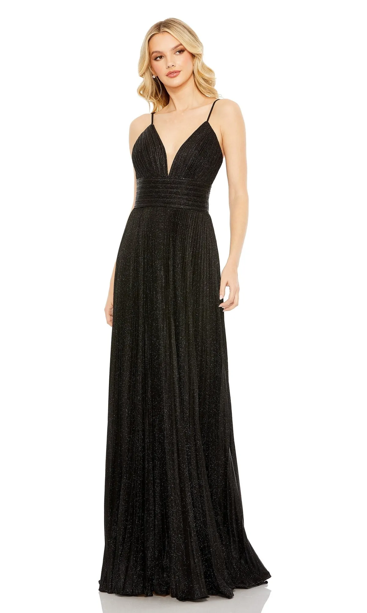 Pleated Empire-Waist Long A-Line Prom Dress 30725 sold by PromGirl product image thumbnail 3