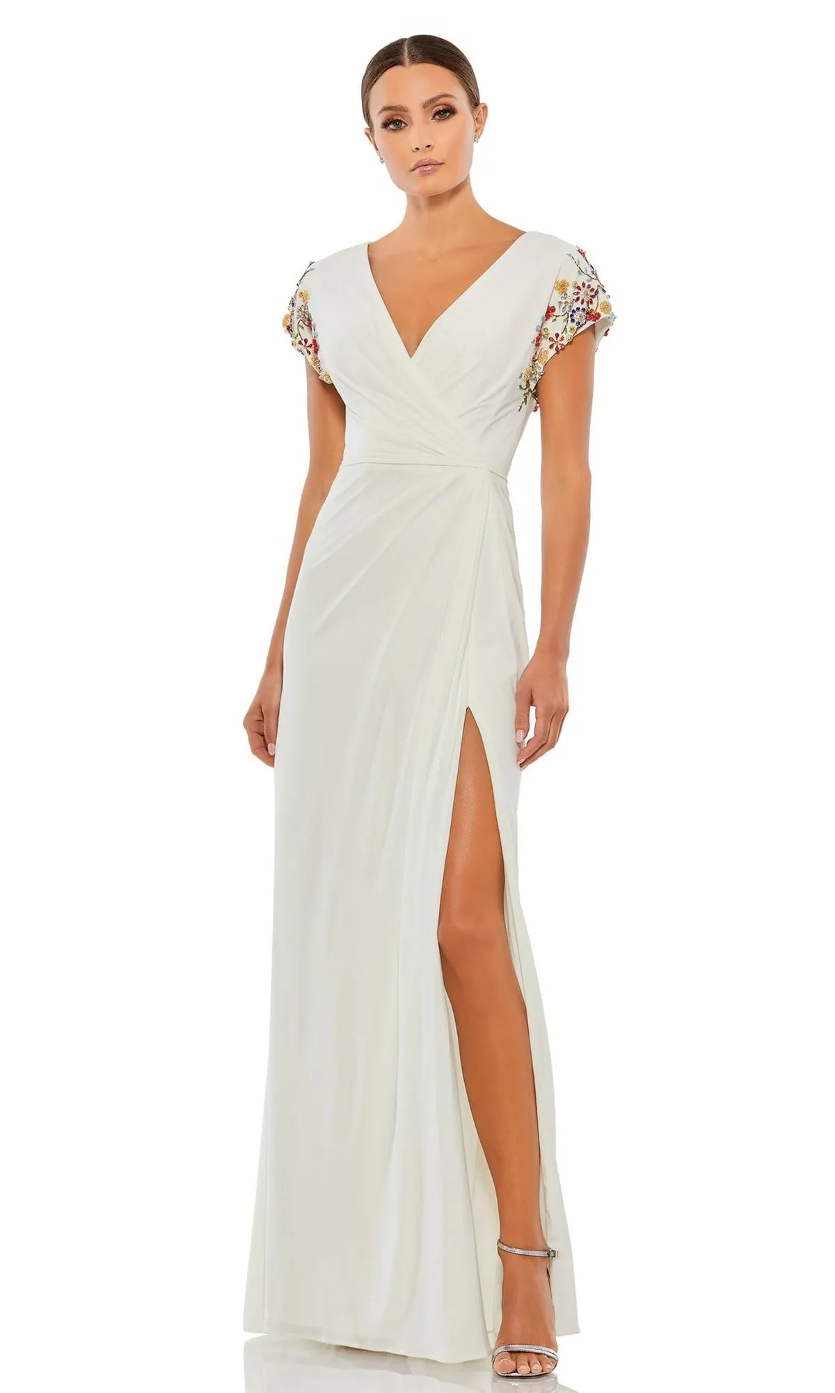 Cap-Sleeve Long Formal Gown: Mac Duggal 55709 sold by PromGirl product image thumbnail 3