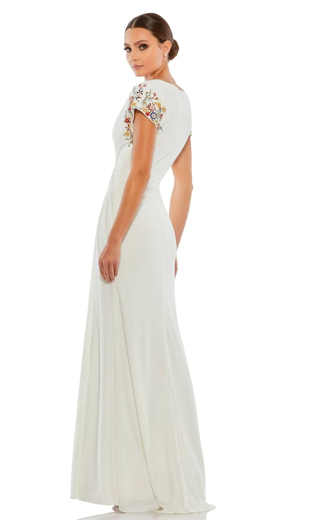 Cap-Sleeve Long Formal Gown: Mac Duggal 55709 sold by PromGirl product image thumbnail 5