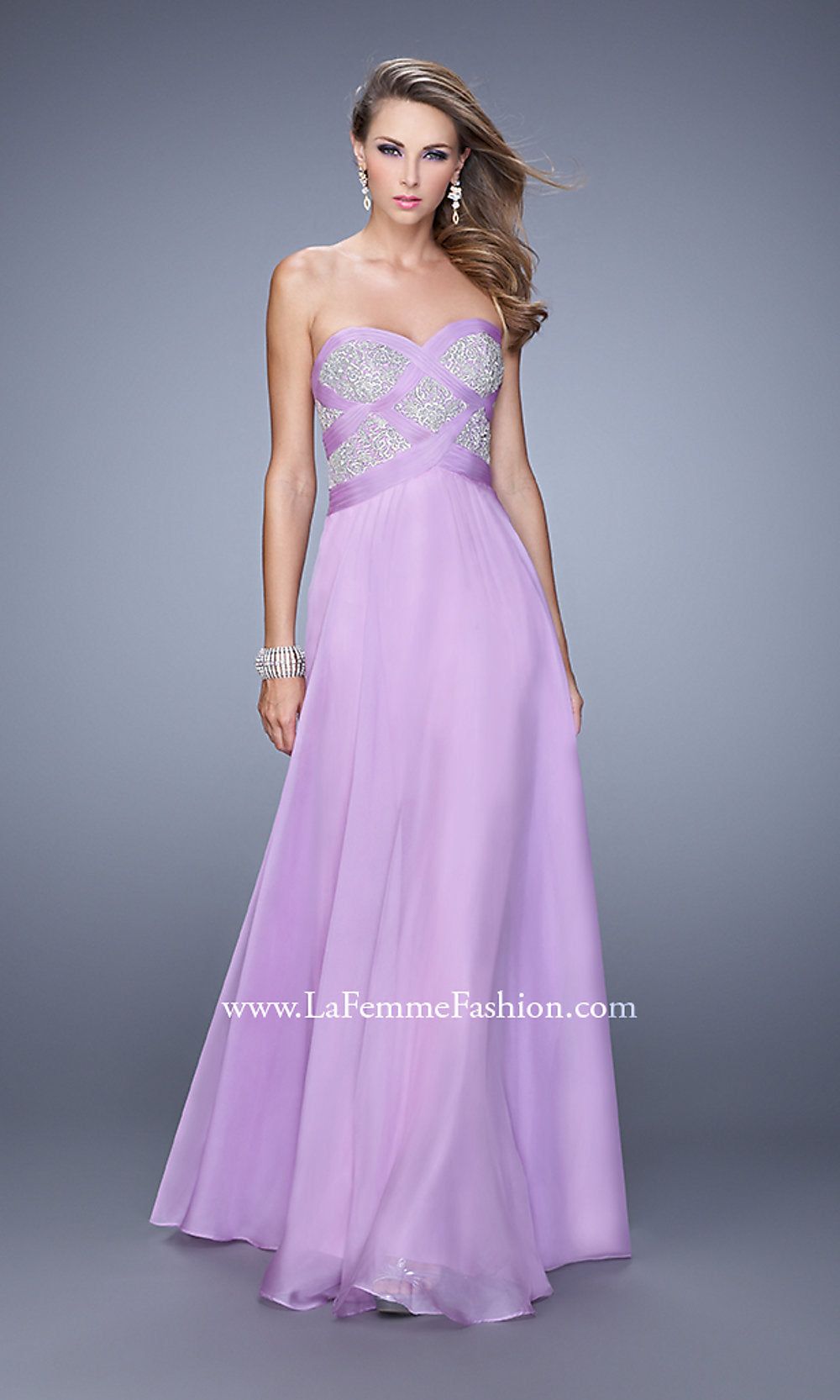 Long Strapless Sweetheart Prom Dress by La Femme sold by PromGirl product image thumbnail 3