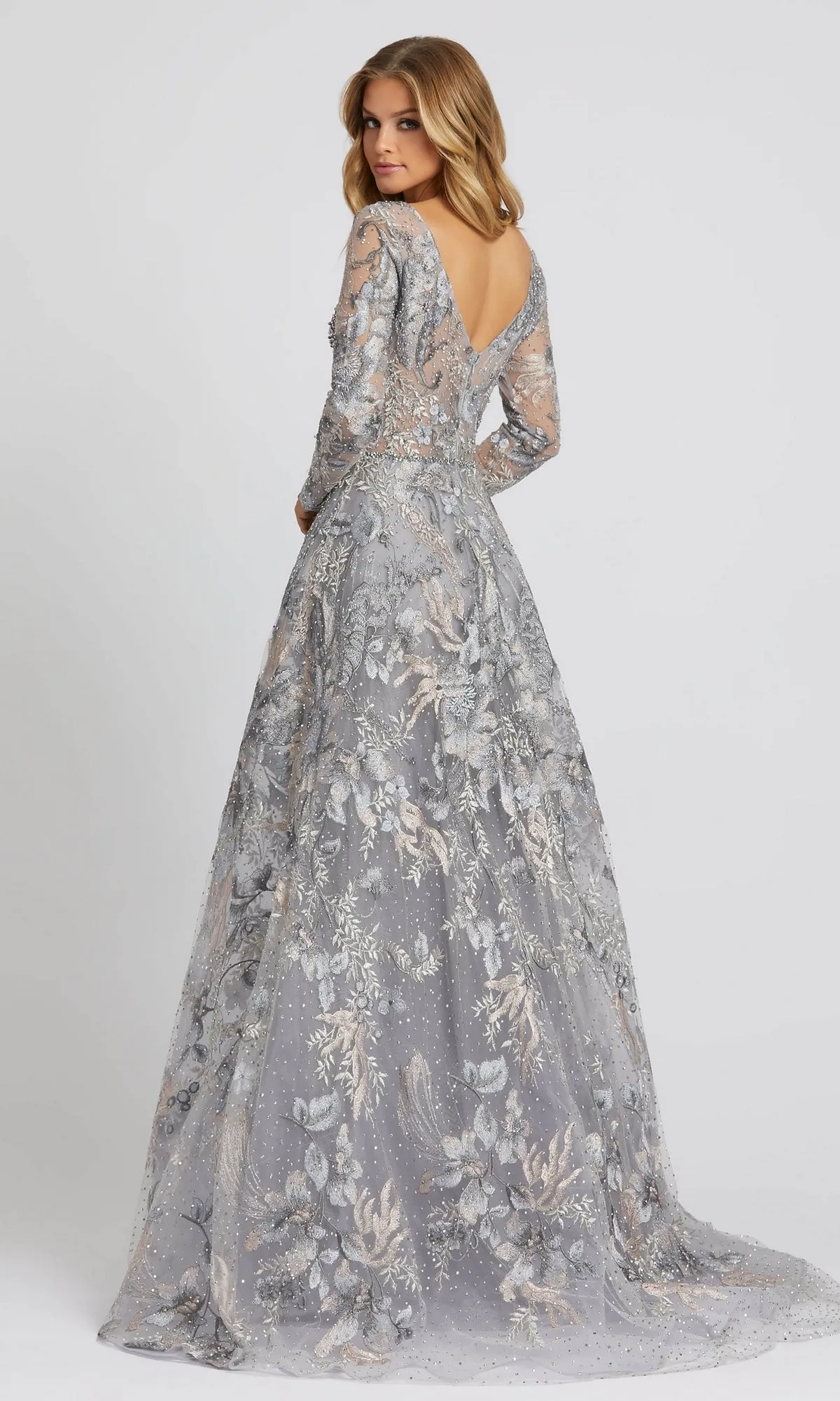 Long Sleeve Long Formal Dress: Mac Duggal 20214 sold by PromGirl product image thumbnail 2