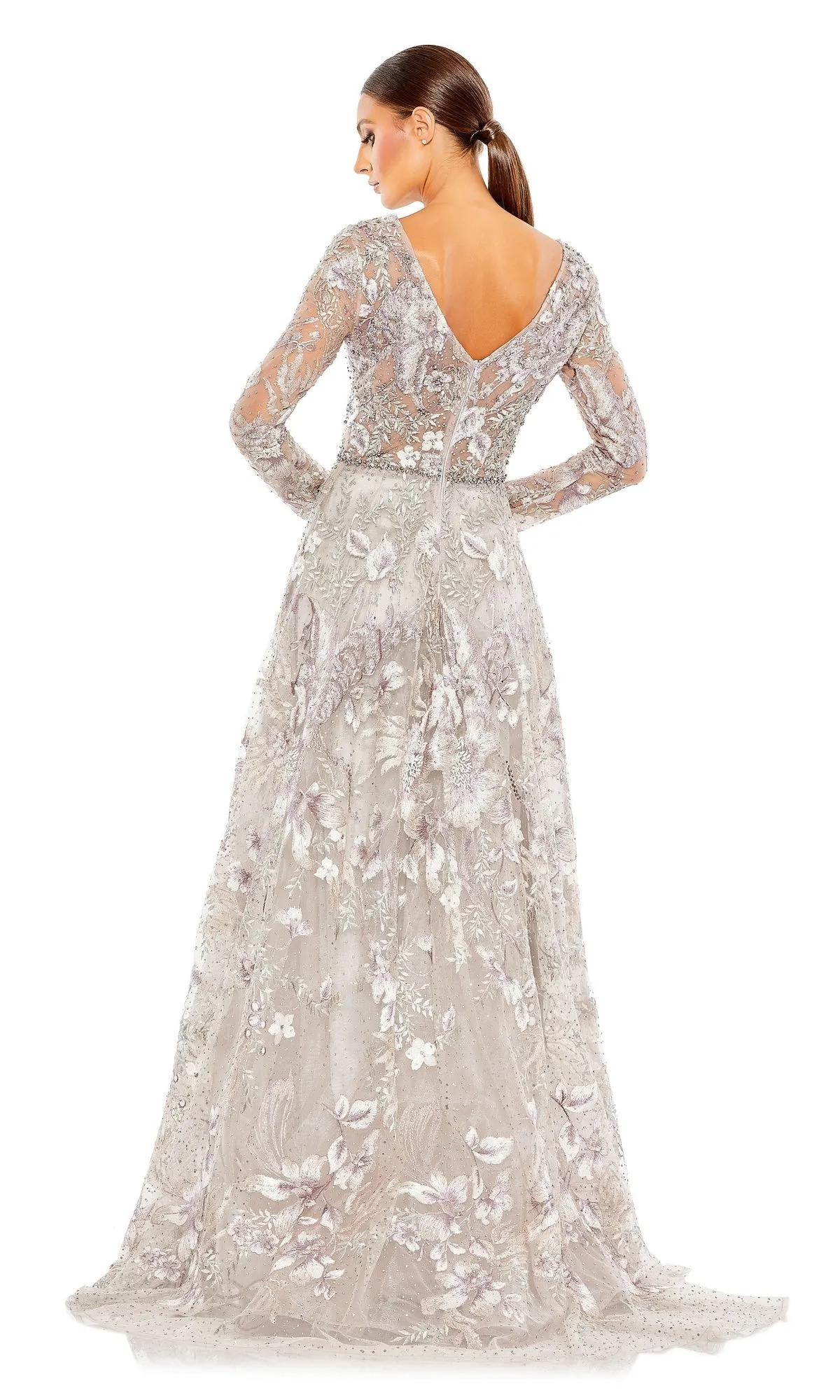 Long Sleeve Long Formal Dress: Mac Duggal 20214 sold by PromGirl product image thumbnail 4