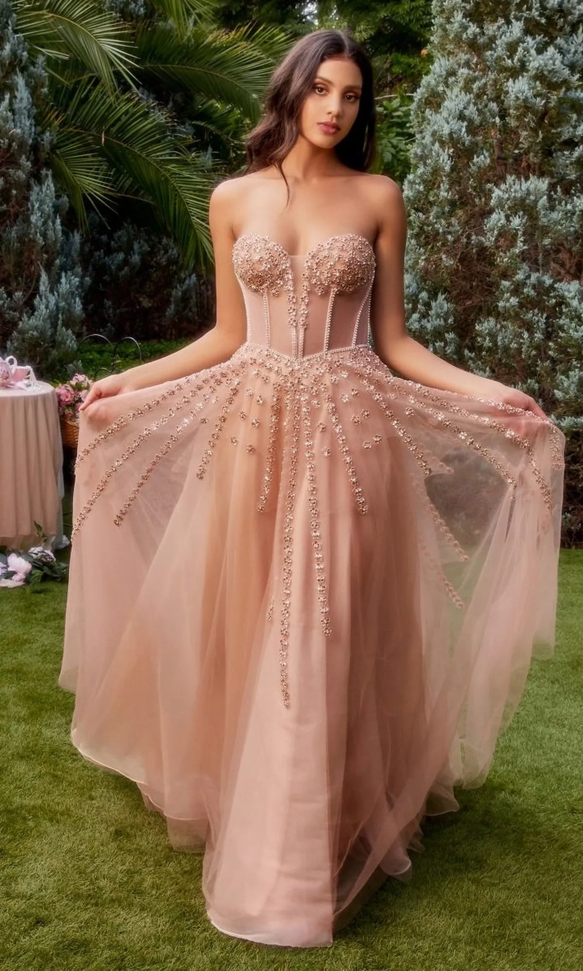 Strapless Long Prom Dress: Andrea and Leo A1338 sold by PromGirl product image thumbnail 3