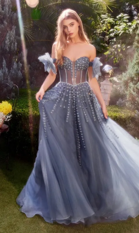 Strapless Long Prom Dress: Andrea and Leo A1338 sold by PromGirl