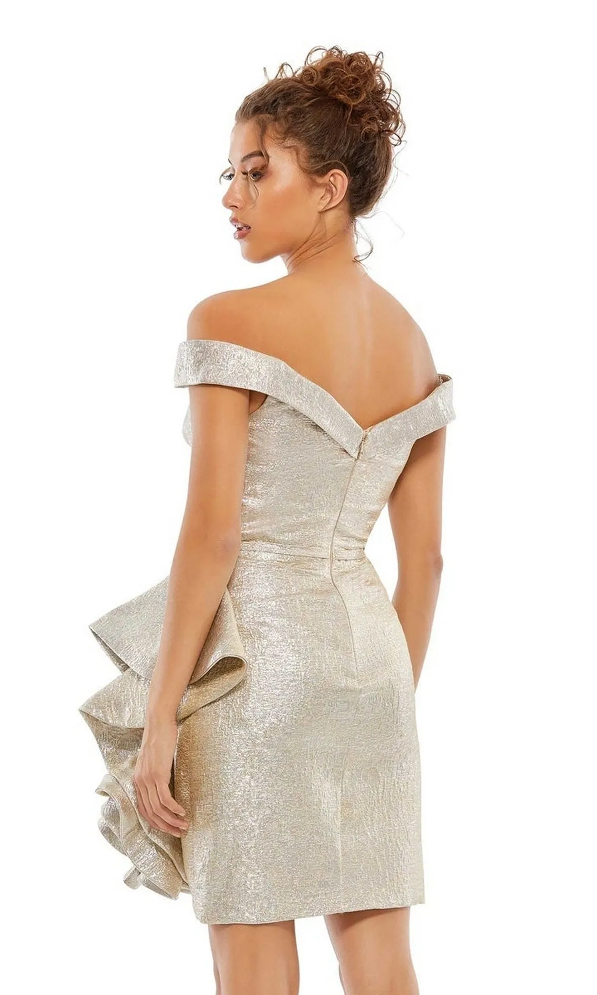 Off-Shoulder Cocktail Dress 68325 by Mac Duggal sold by PromGirl product image thumbnail 2
