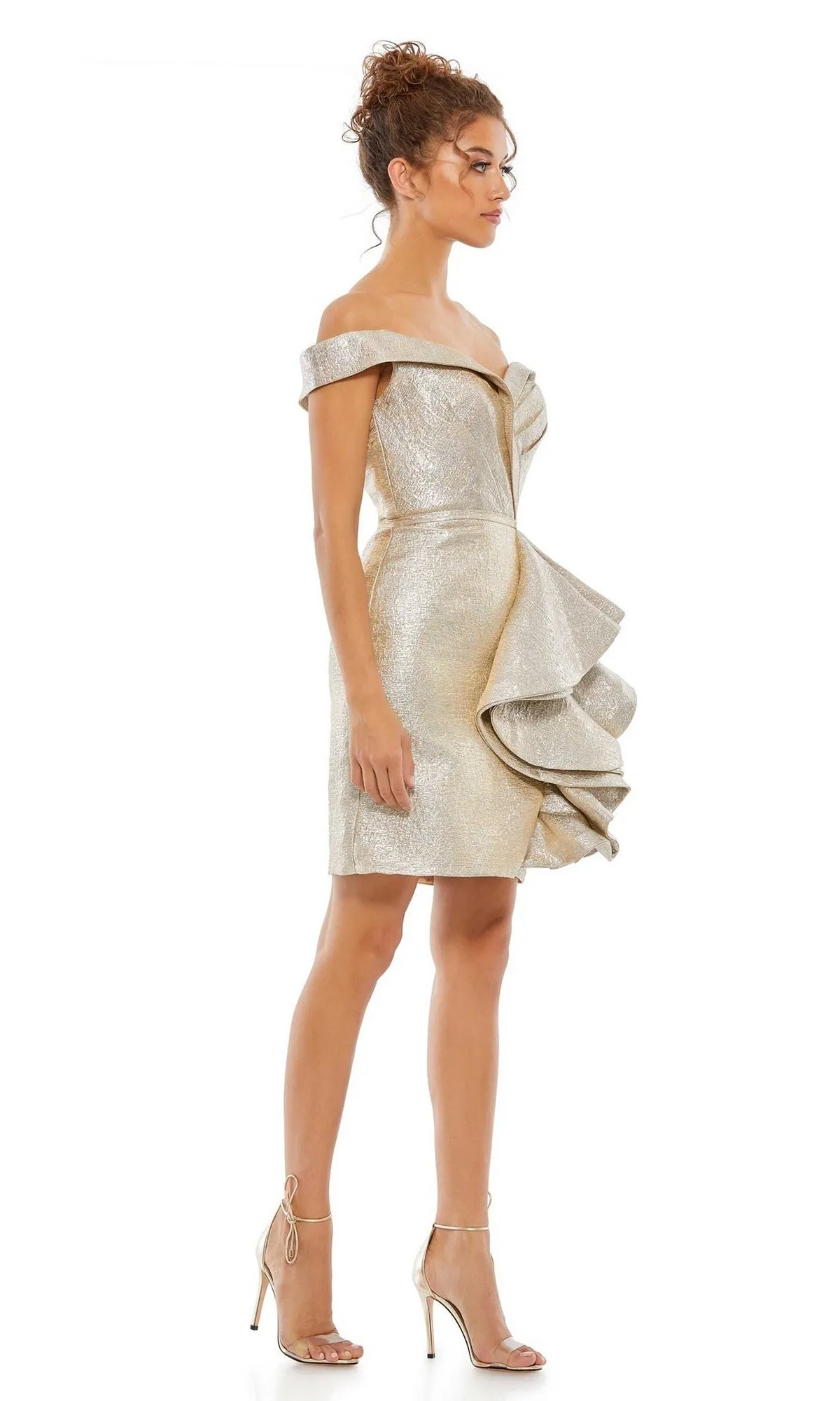 Off-Shoulder Cocktail Dress 68325 by Mac Duggal sold by PromGirl product image thumbnail 3