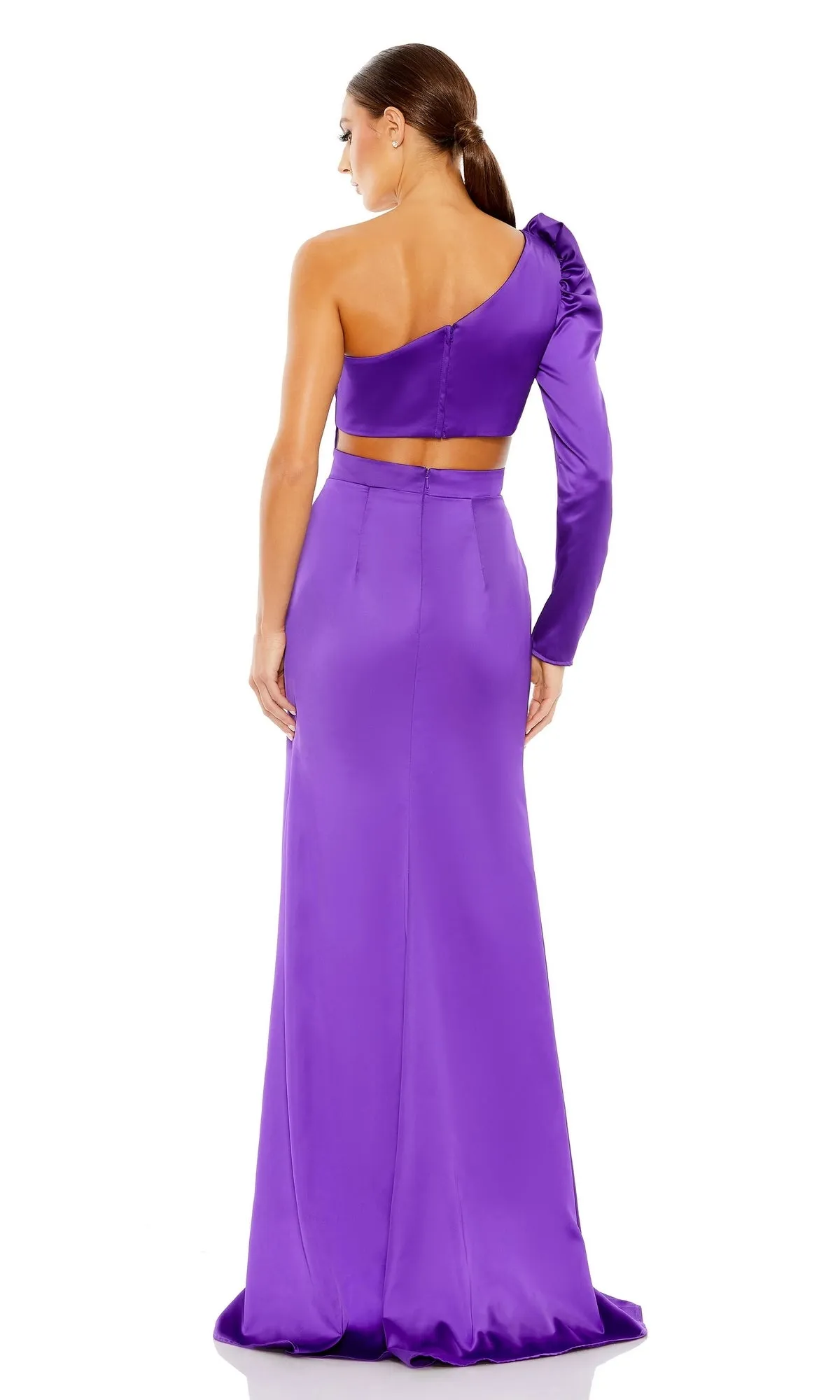 One-Shoulder Long Formal Dress: Mac Duggal 49570 sold by PromGirl product image thumbnail 2