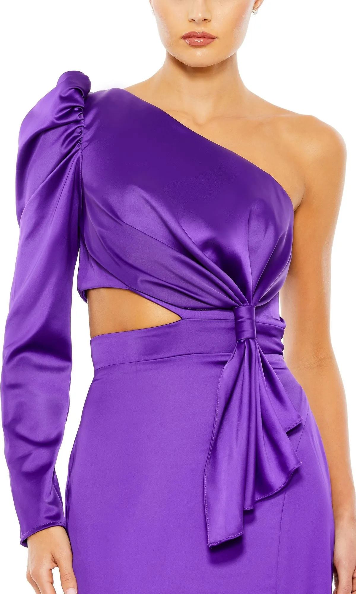 One-Shoulder Long Formal Dress: Mac Duggal 49570 sold by PromGirl product image thumbnail 5