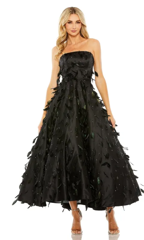 Strapless Midi Formal Dress: Mac Duggal 11634 sold by PromGirl