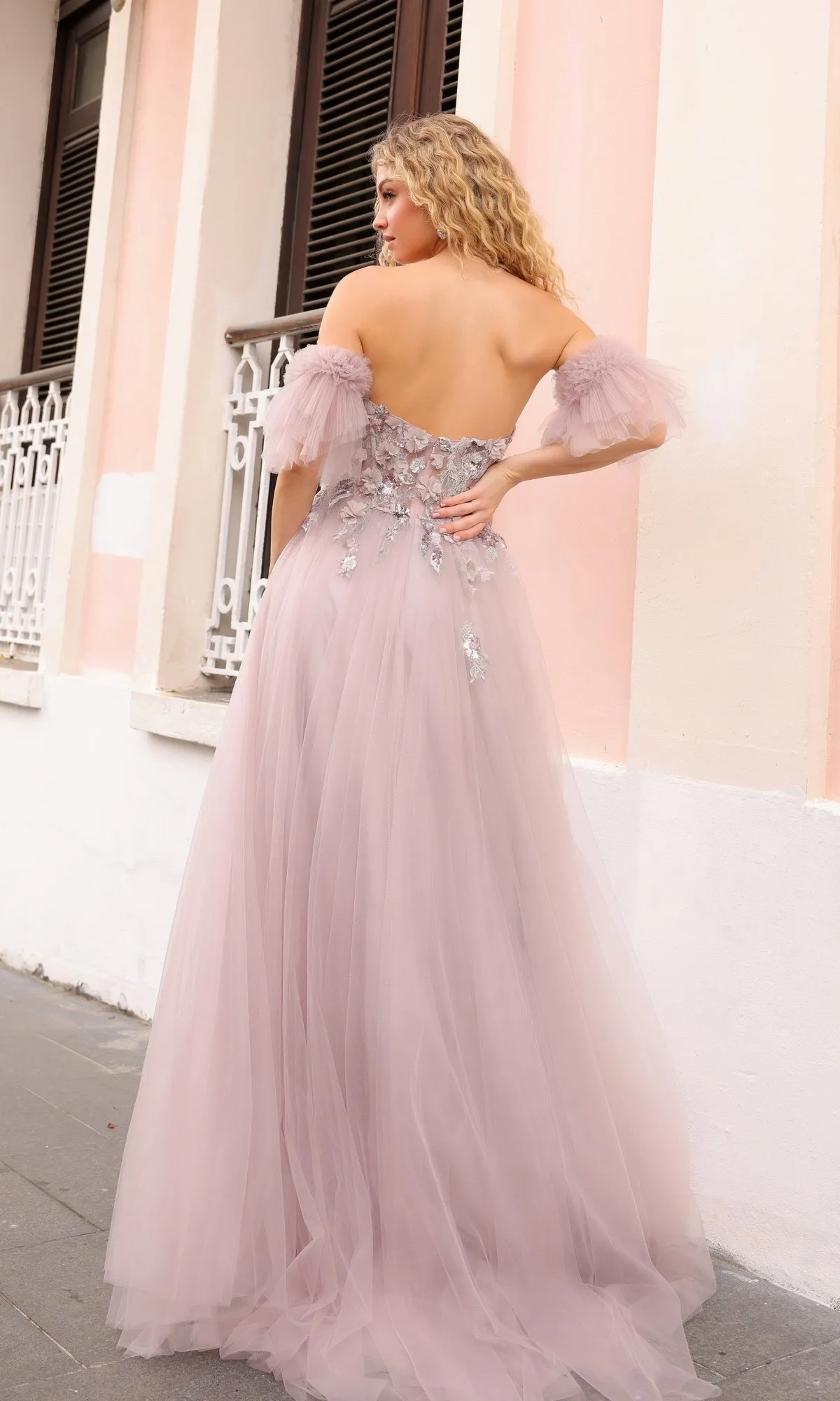 Strapless Long Mocha Prom Dress: Nox Anabel E1453 sold by PromGirl product image thumbnail 2