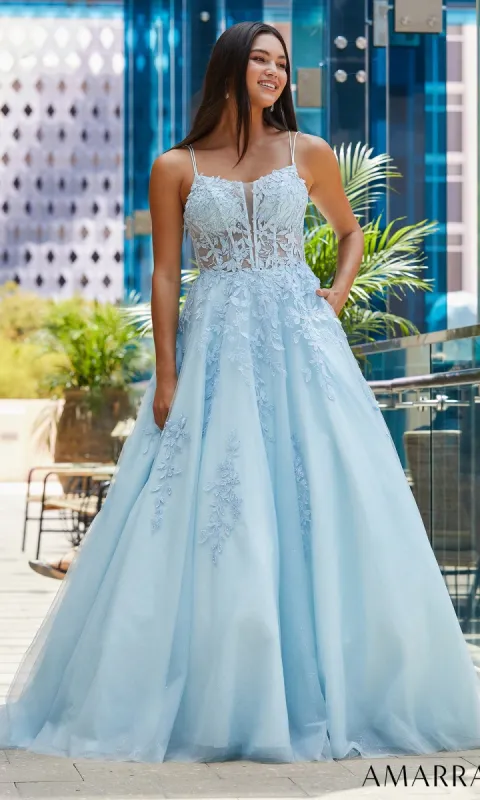 Amarra Embroidered Long Prom Ball Gown 88609 sold by PromGirl