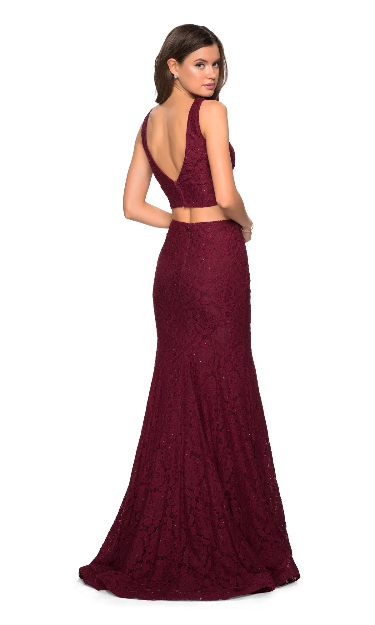 La Femme Two-Piece Mermaid Lace Prom Dress 27262 sold by PromGirl product image thumbnail 2