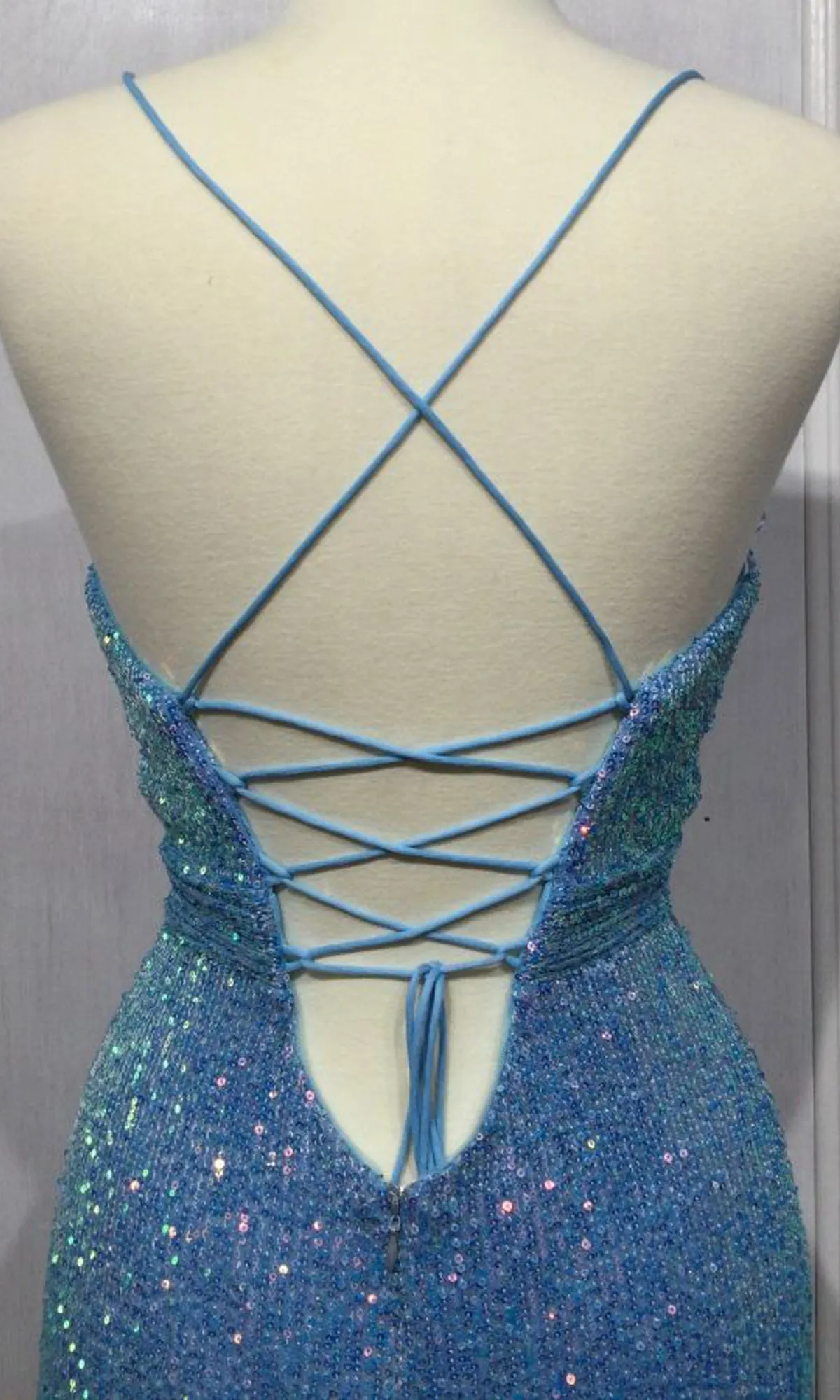 Long Yellow Sequin Prom Dress with Cut Outs CLCH115 sold by PromGirl product image thumbnail 2