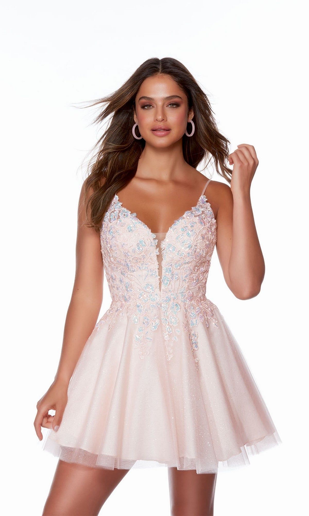 Corset-Bodice Short A-LIne Homecoming Dress 3132 sold by PromGirl product image thumbnail 5