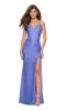 Backless Floral Lace Prom Dress: La Femme 27614 sold by PromGirl
