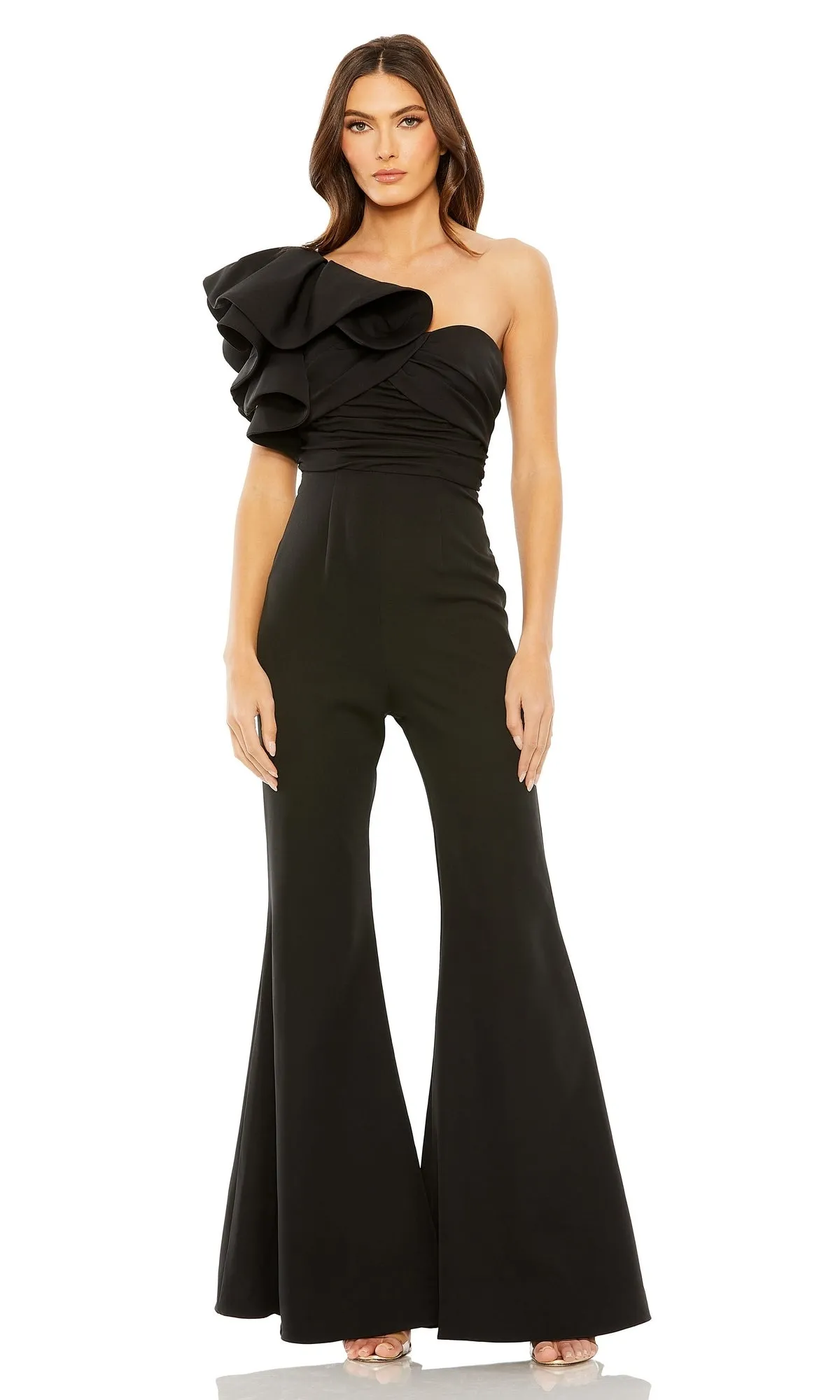 Ruffled One-Shoulder Long Prom Jumpsuit 27460 sold by PromGirl