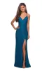 Backless Floral Lace Prom Dress: La Femme 27614 sold by PromGirl