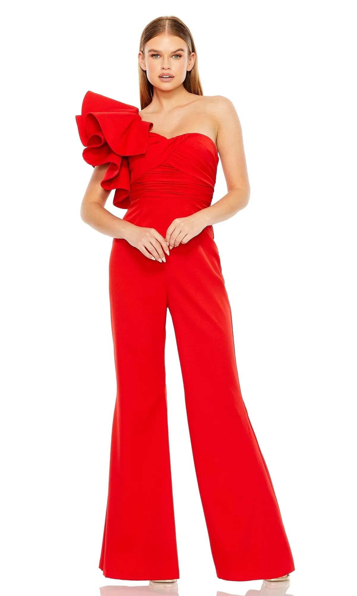 Ruffled One-Shoulder Long Prom Jumpsuit 27460 sold by PromGirl product image thumbnail 3