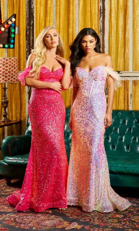 Tiffany Fitted Sweetheart Sequin Prom Dress 16106 sold by PromGirl