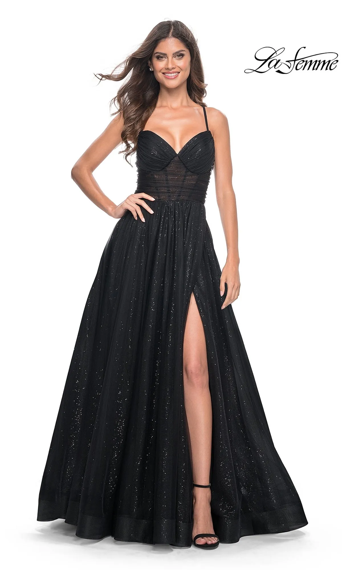 La Femme Long Sequin A-Line Prom Dress 31986 sold by PromGirl