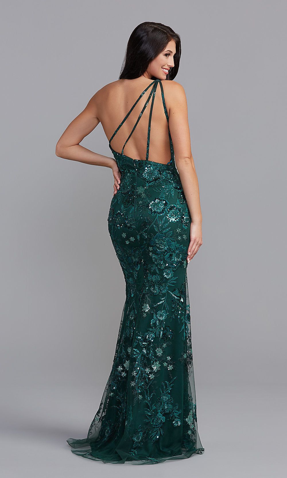 Emerald Green Long Sequin Prom Dress by PromGirl sold by PromGirl product image thumbnail 2