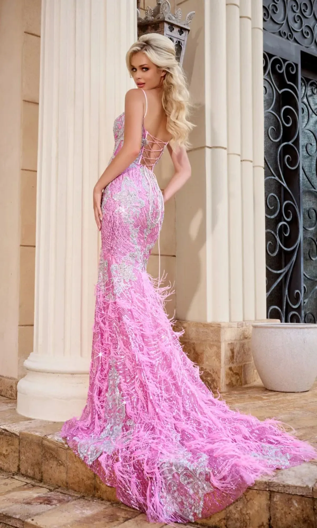 Long Pink Prom Dress: Portia and Scarlett PS24254 sold by PromGirl product image thumbnail 2