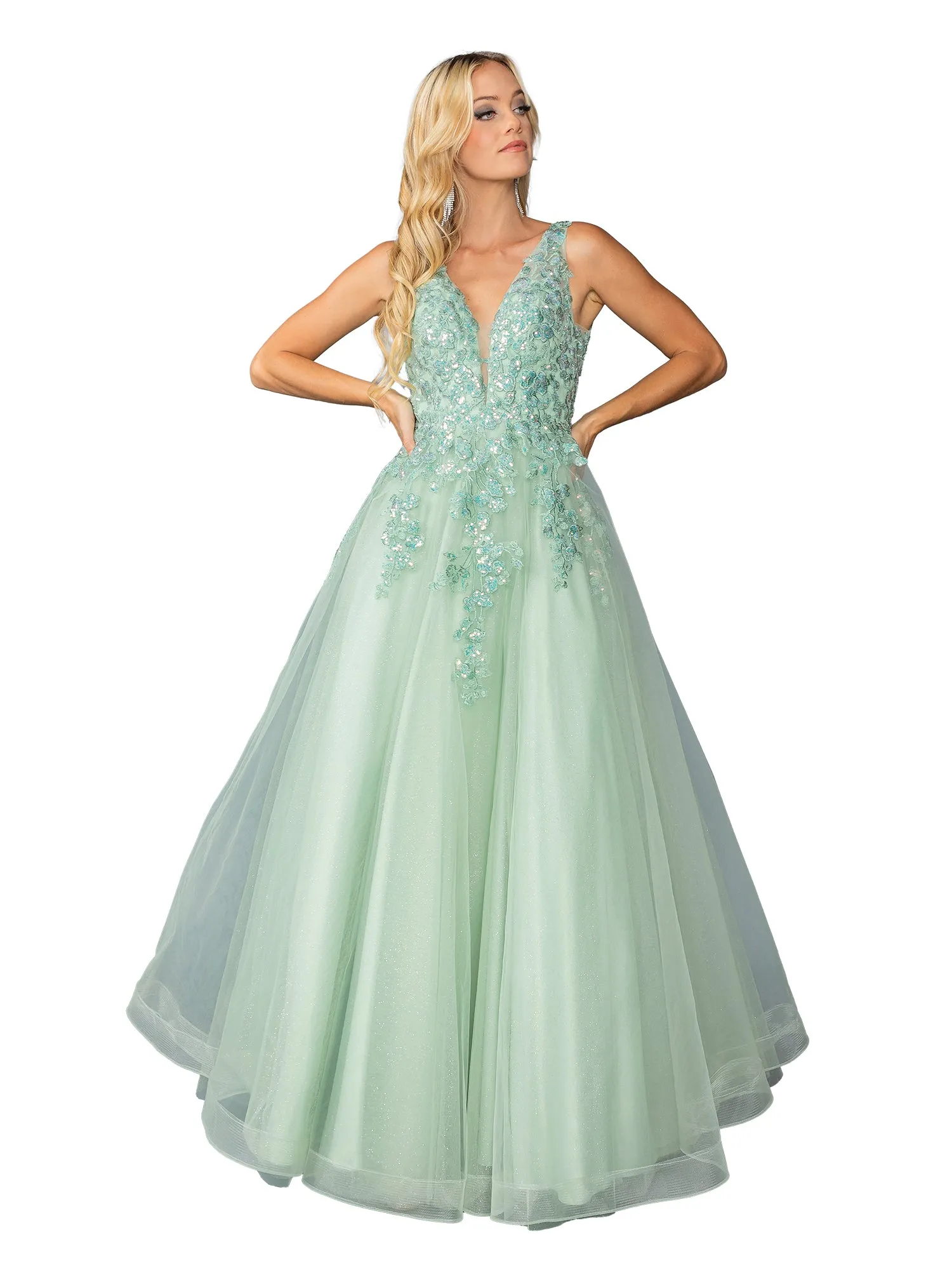 Pastel Long Prom Ball Gown: Dancing Queen 4430 sold by PromGirl