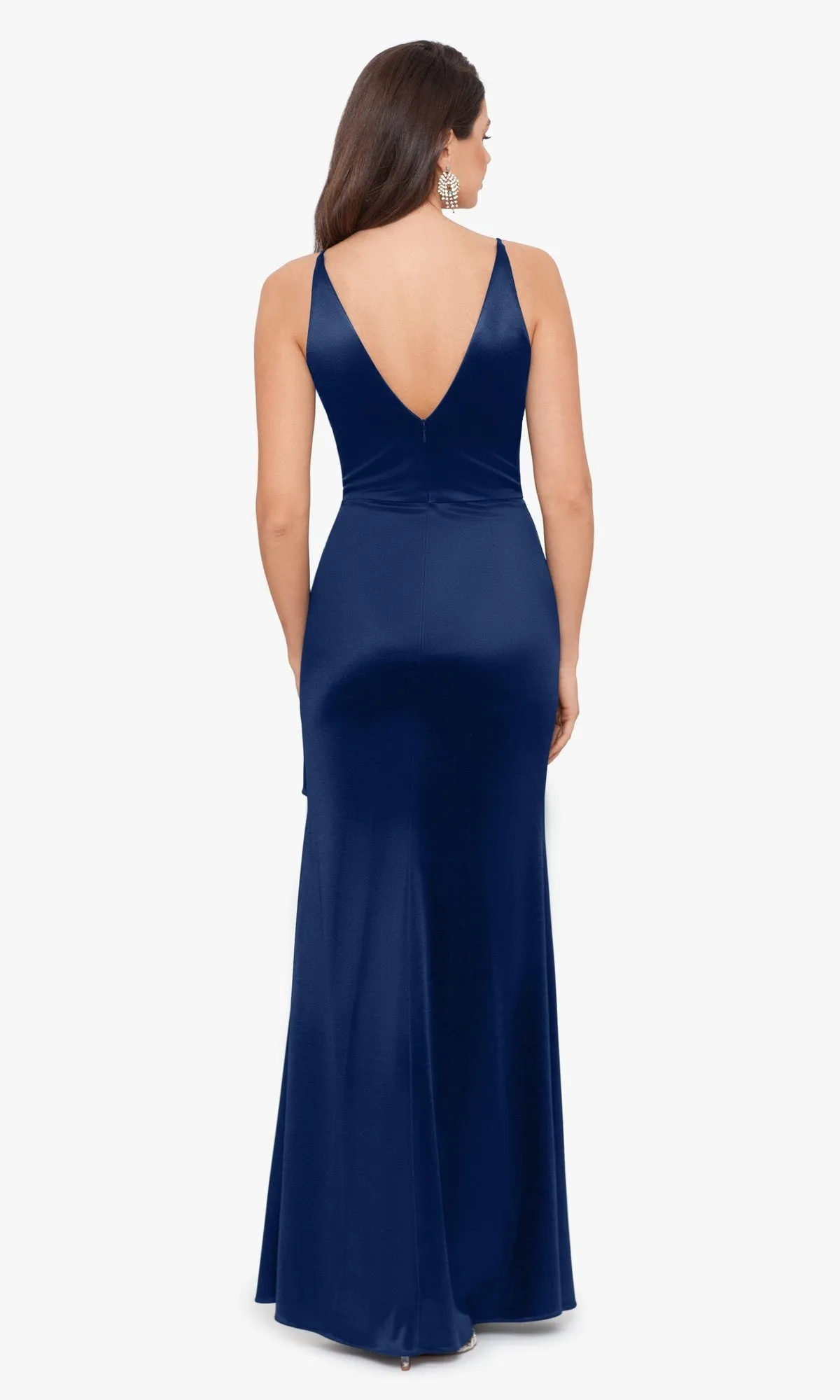 Blondie Nites Side Drape Long Formal Dress 3458BN sold by PromGirl product image thumbnail 2
