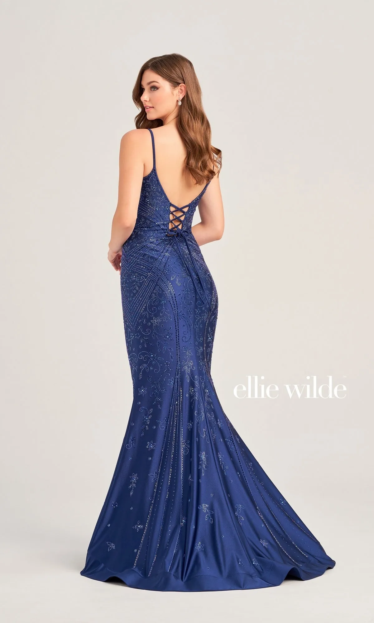Ellie Wilde Long Designer Prom Dress EW35002 sold by PromGirl product image thumbnail 2