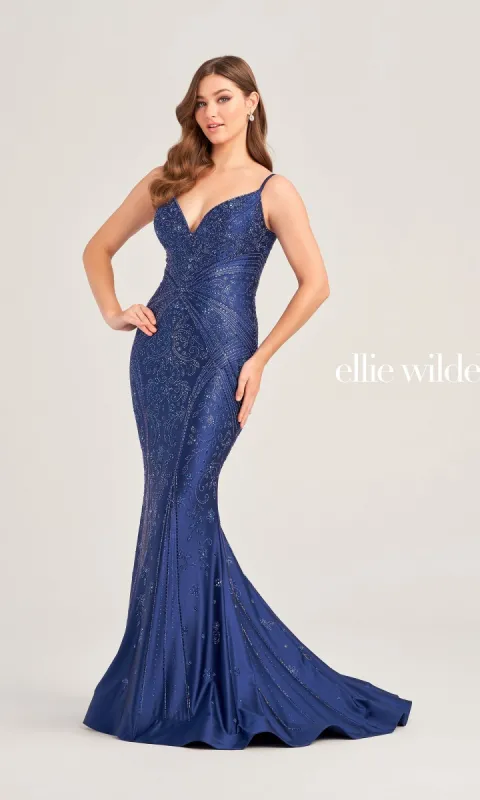 Ellie Wilde Long Designer Prom Dress EW35002 made by ellie wilde