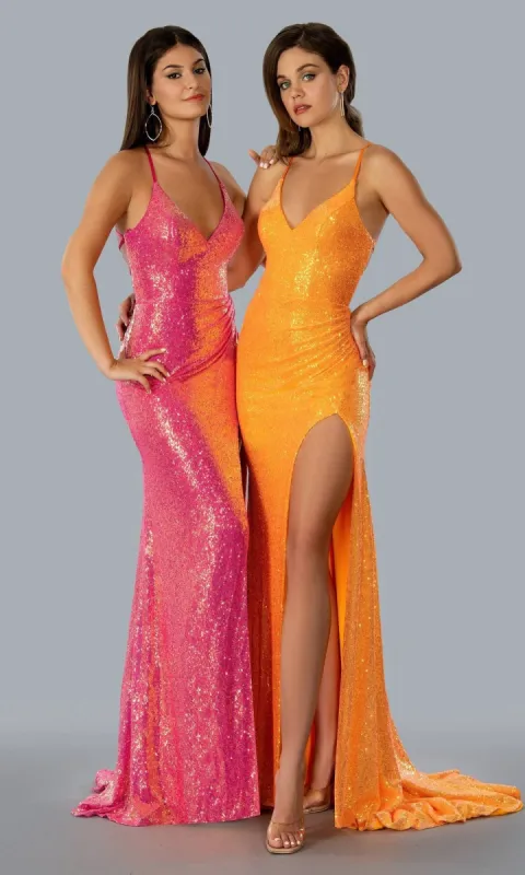 Long Backless Sequin Formal Dress 23141 sold by PromGirl