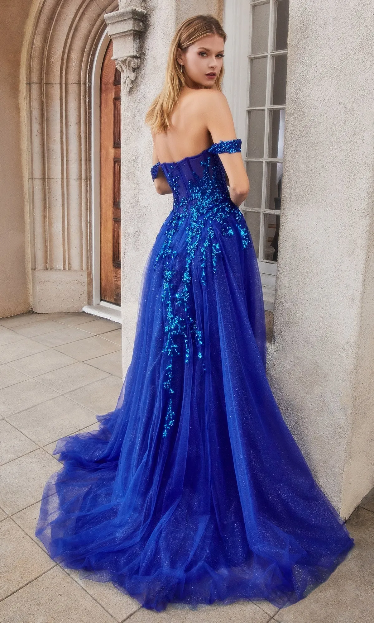 Sequin-Embellished Long Prom Dress A1209 sold by PromGirl product image thumbnail 5