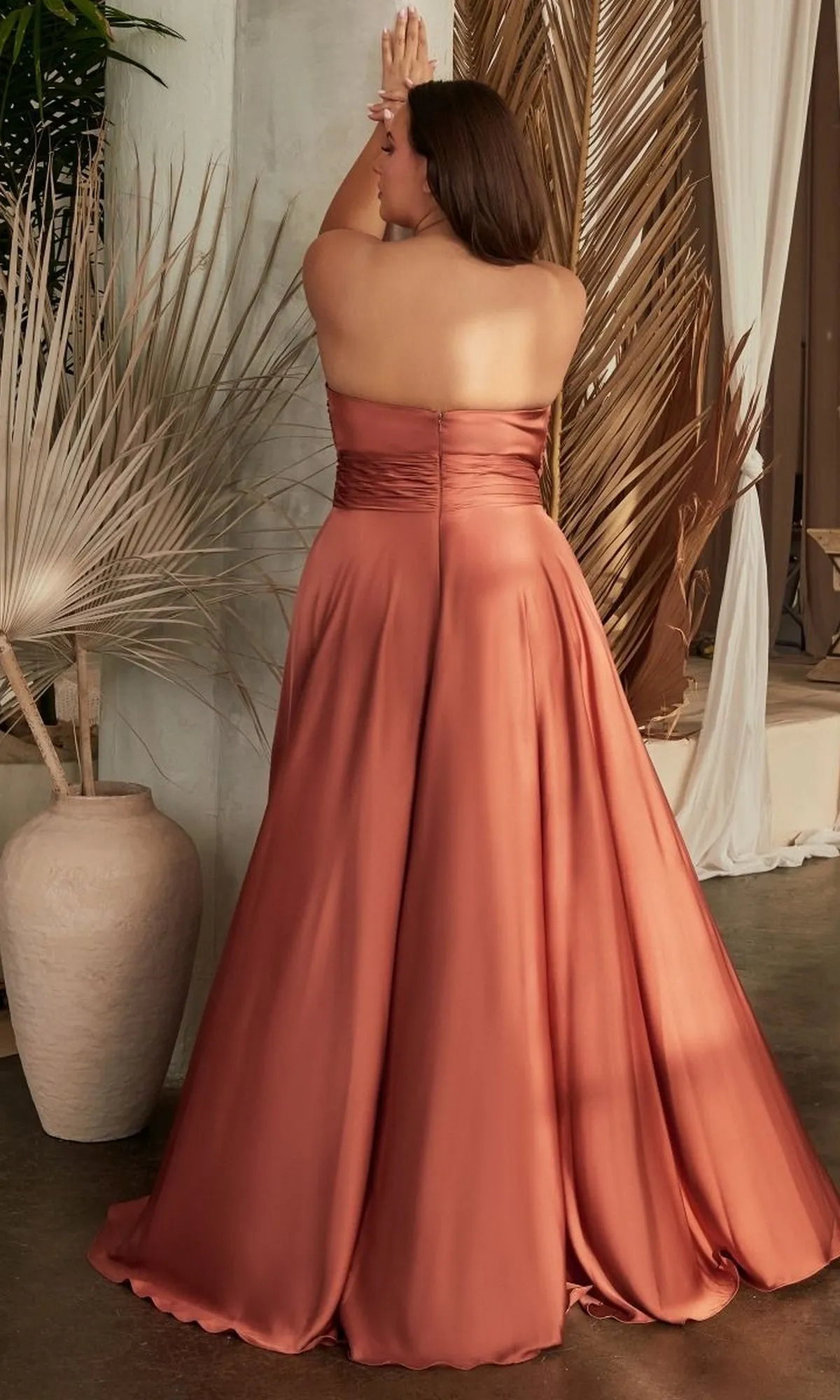 Plus-Size Strapless Sweetheart Prom Dress 7496C sold by PromGirl product image thumbnail 2