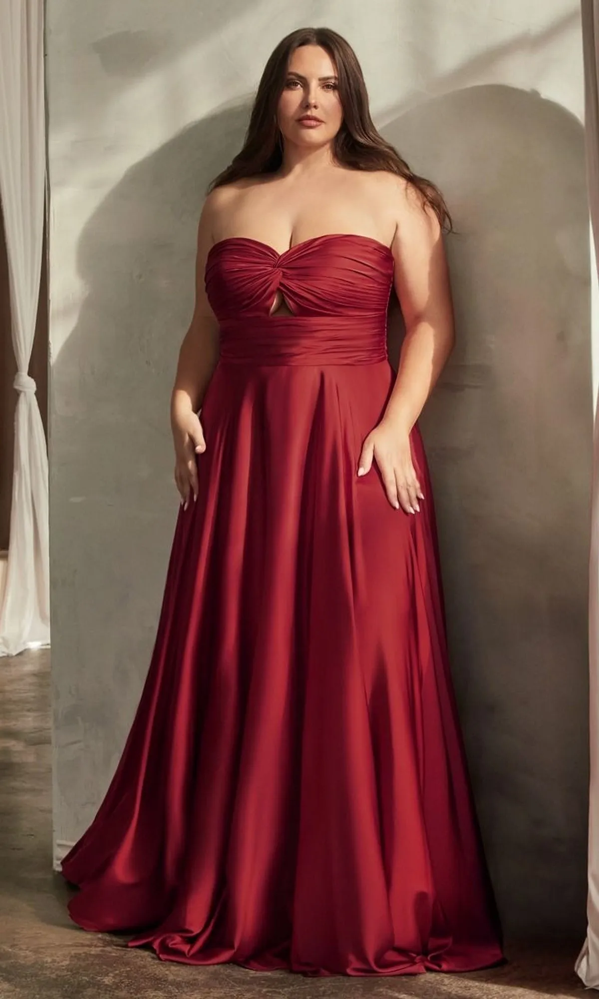 Plus-Size Strapless Sweetheart Prom Dress 7496C sold by PromGirl product image thumbnail 5