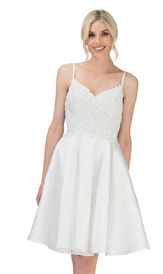 Beaded-Bodice Short A-Line Homecoming Dress XR6008 sold by PromGirl product image thumbnail 4