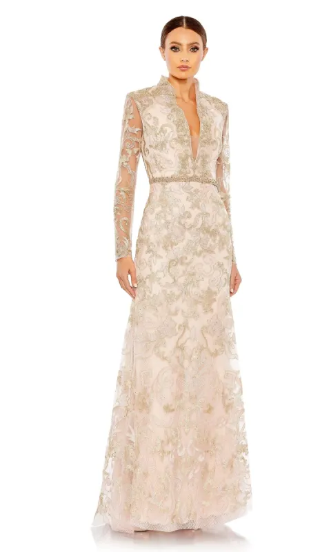 Long Sleeve Lace Formal Gown: Mac Duggal 11165 sold by PromGirl