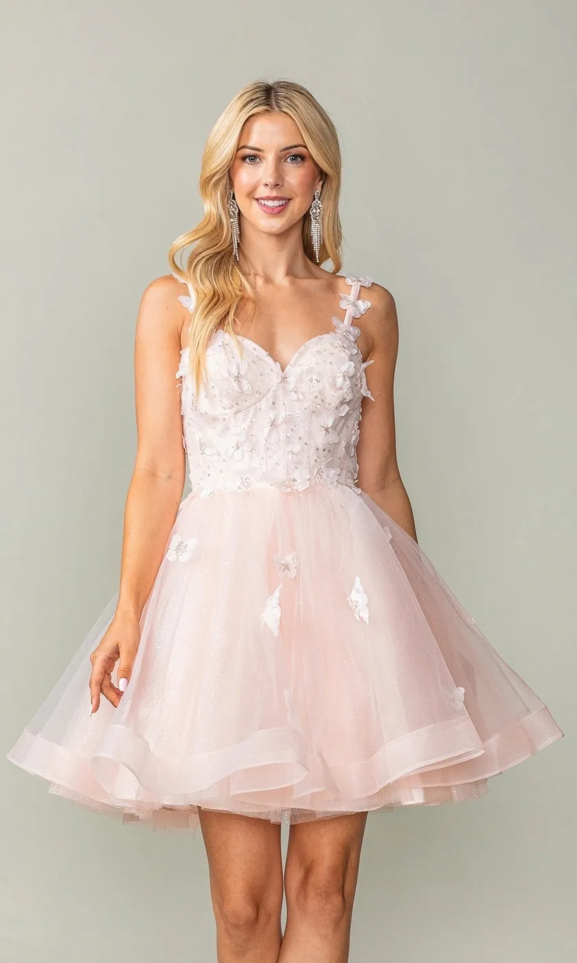 Lace-Up Short Butterfly Homecoming Dress 3369 sold by PromGirl product image thumbnail 4