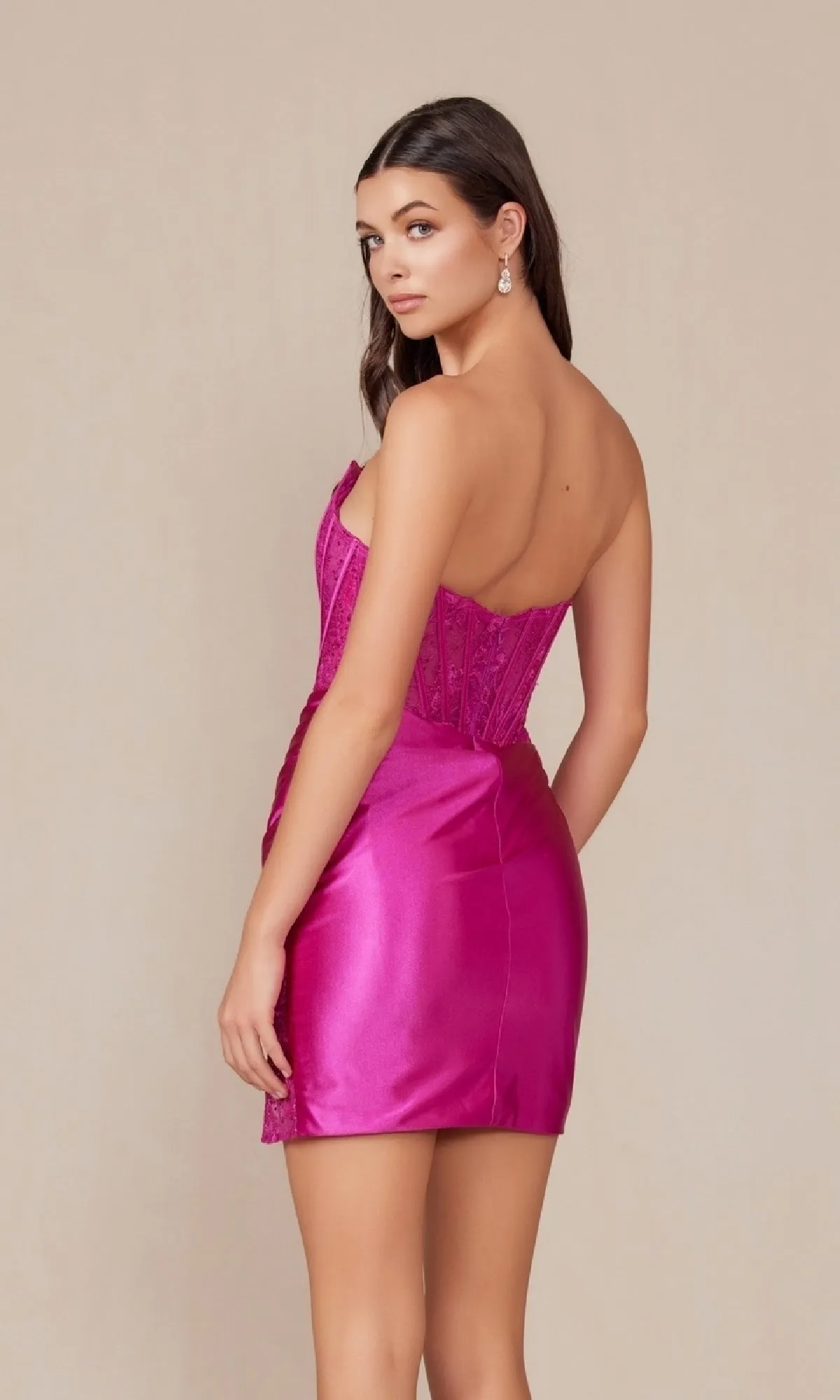 Strapless Short Corset Homecoming Dress T870 sold by PromGirl product image thumbnail 5