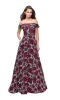 La Femme 25790 Rose-Print Prom Dress sold by PromGirl