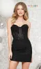 Short Strapless Glitter Homecoming Dress 3364 sold by PromGirl