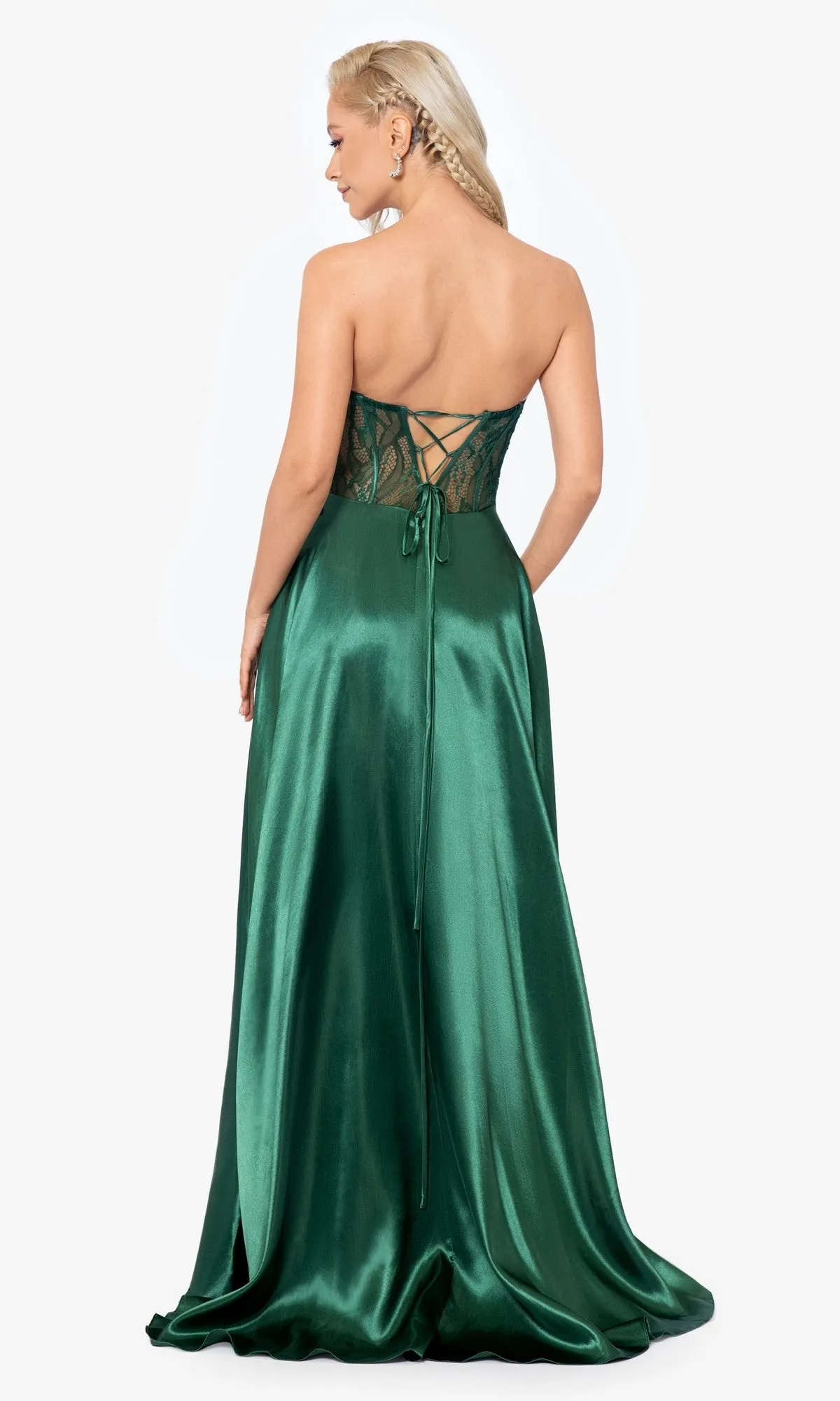 Strapless Sweetheart Long A-LIne Prom Dress 3331BN sold by PromGirl product image thumbnail 2