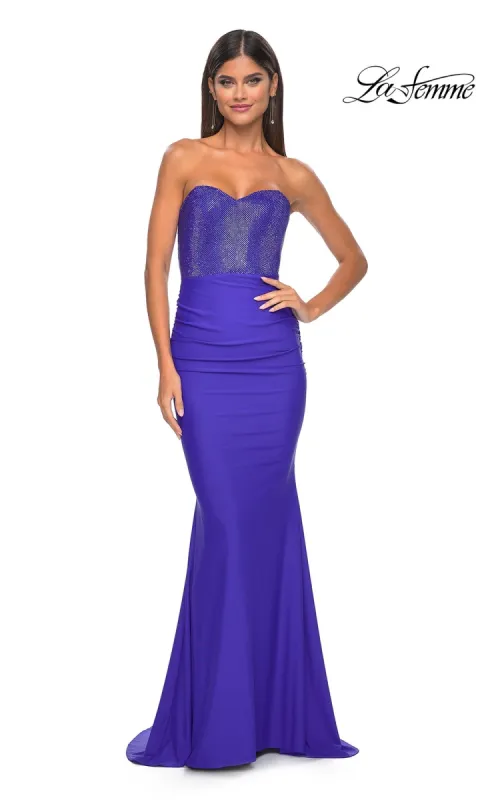 Strapless Sweetheart Prom Dress: La Femme 32069 sold by PromGirl