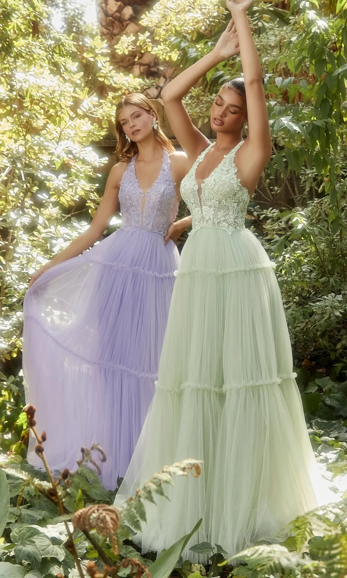 Lace-Halter Long A-Line Prom Dress A1206 sold by PromGirl product image thumbnail 2