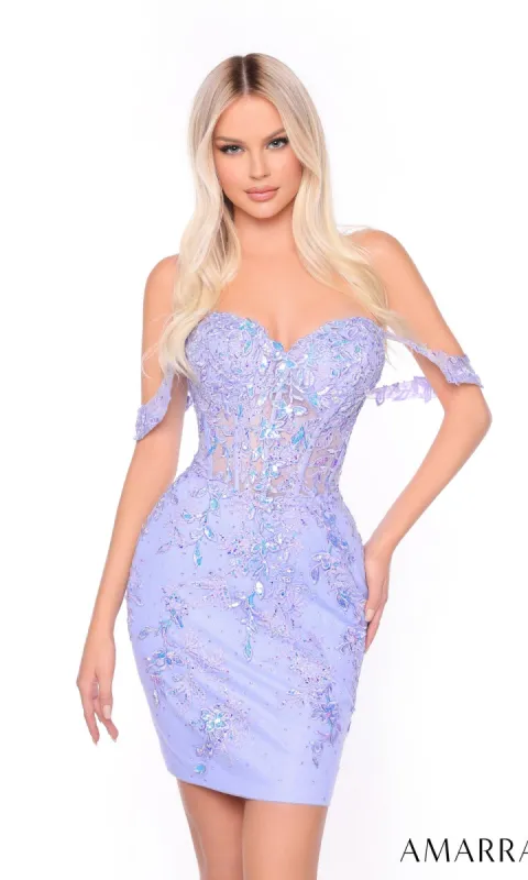 Short Homecoming Dress 88080 by Amarra sold by PromGirl