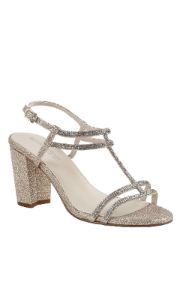 Sam Champagne Black Heel Prom Shoes 4598 sold by PromGirl