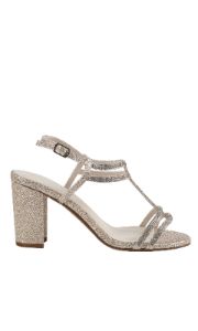Sam Champagne Black Heel Prom Shoes 4598 sold by PromGirl