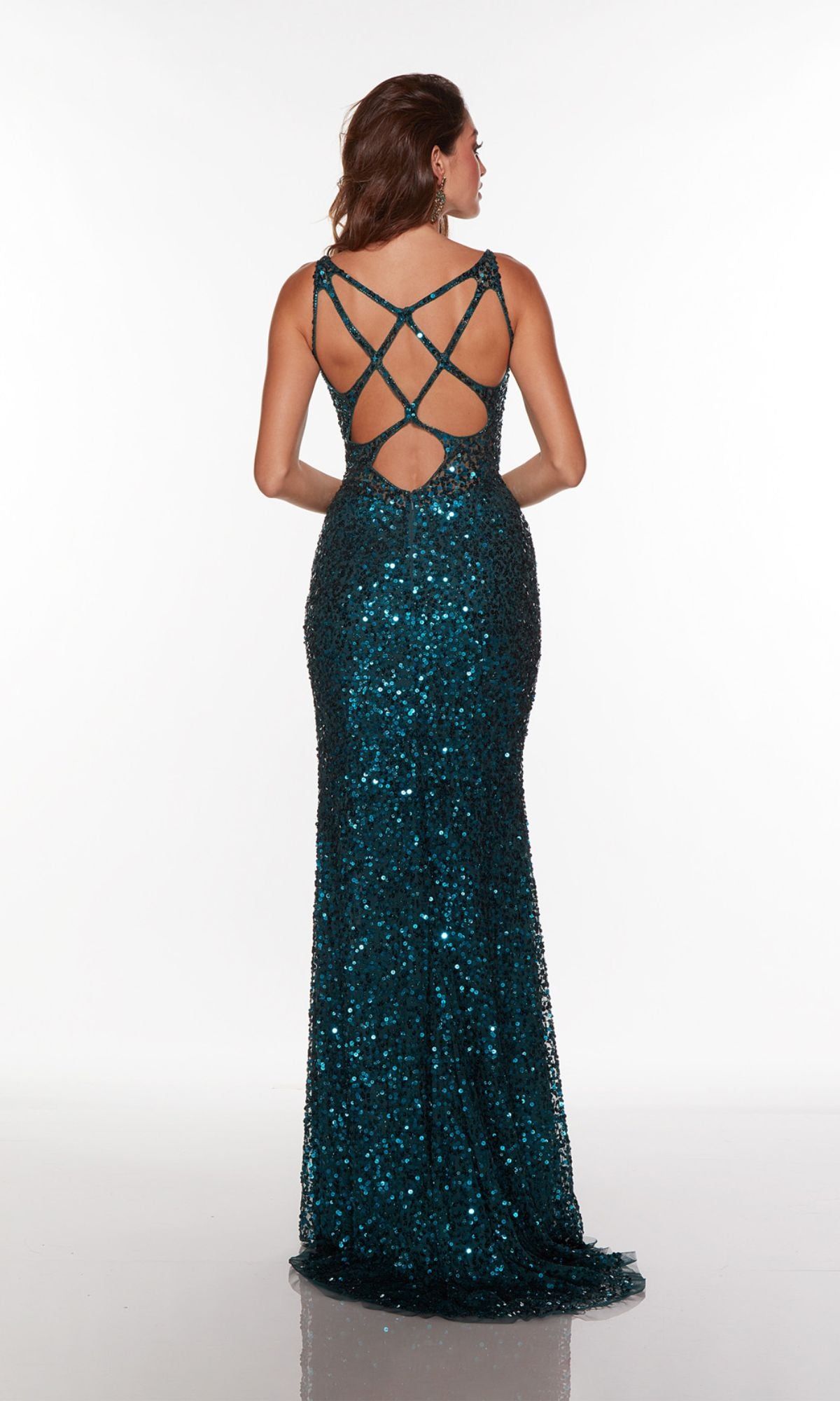 Alyce 61366 Cut-Out Hand-Beaded Long Prom Dress sold by PromGirl product image thumbnail 2