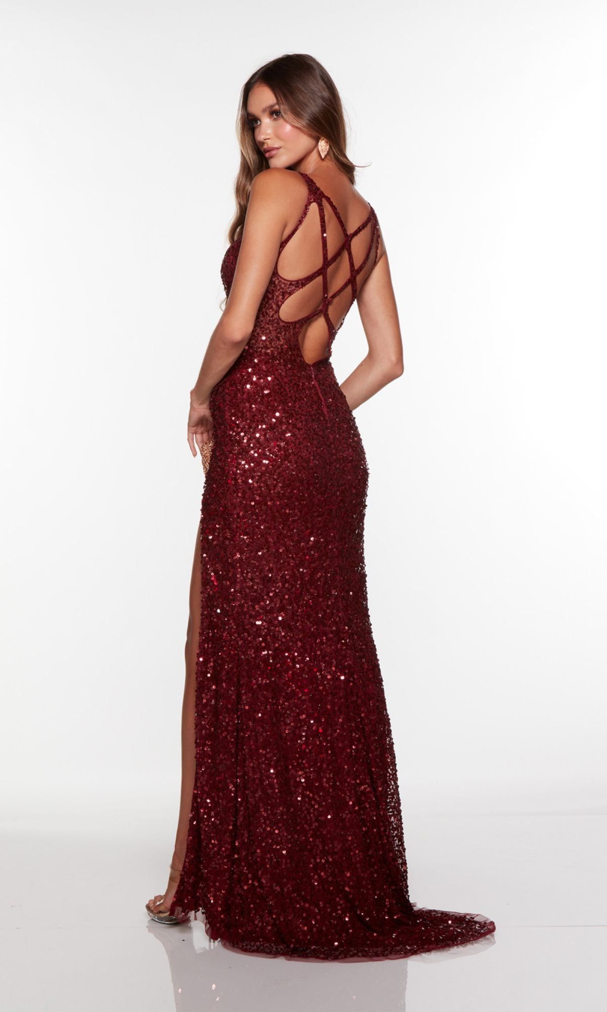 Alyce 61366 Cut-Out Hand-Beaded Long Prom Dress sold by PromGirl product image thumbnail 5