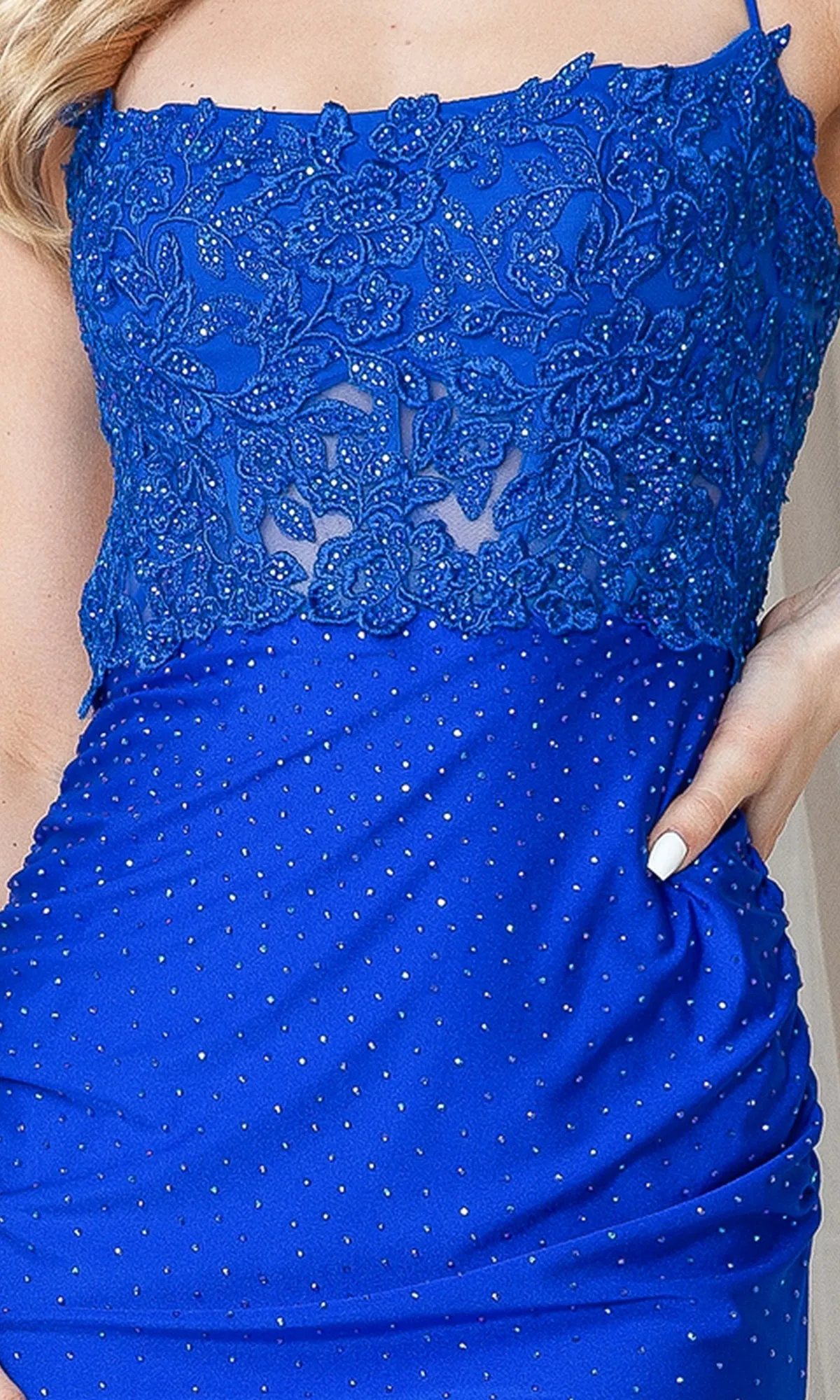 Long Beaded Prom Dress with Lace Bodice TM1001 sold by PromGirl product image thumbnail 5